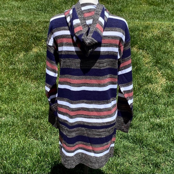Evelyn Taylor Sweater L Stripe Hooded - Picture 5 of 8